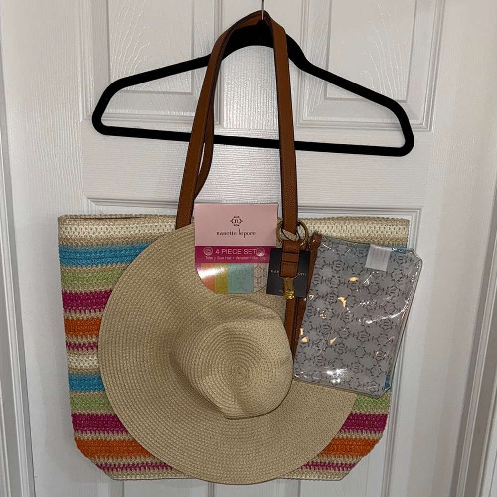 Nanette Lepore Multicolor Tote Bag Set